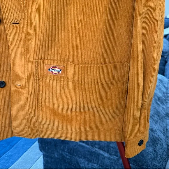 Dickie's Higginson Jacket in Burnt Orange Rust Chorduroy - Picture 12 of 15